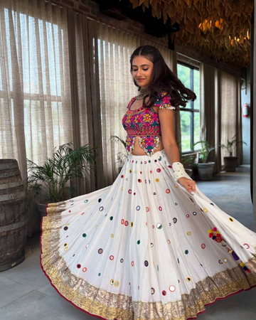 Heavy Muslin Cotton Navratri Lehenga Choli