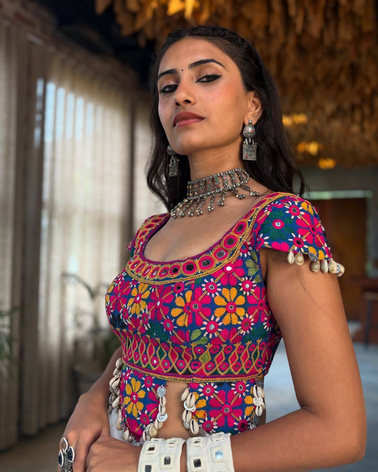 Heavy Muslin Cotton Navratri Lehenga Choli