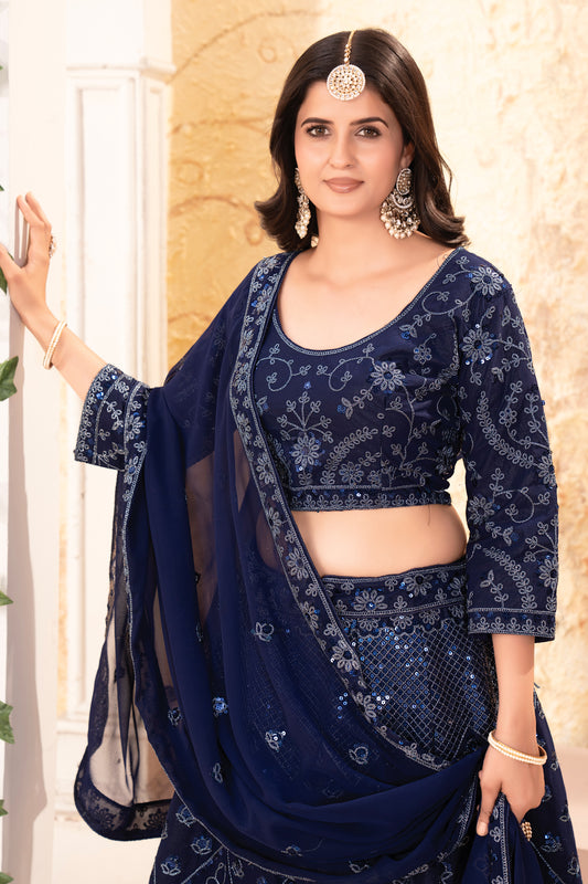 Designer Sequin Georgette Lehenga Choli