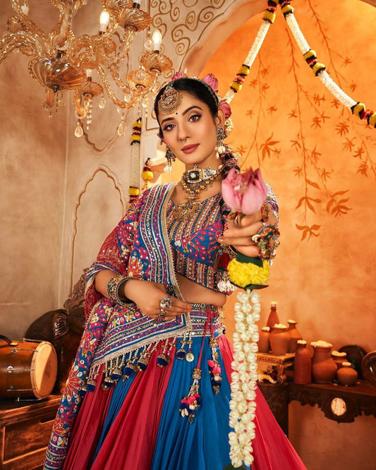 Stylish Muslin Cotton Lehenga Choli with Dupatta